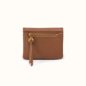Lumen Mini Wallet In Pebbled Leather - Timber Brown