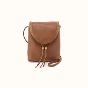 Fern Crossbody in Pebbled Leather - Timber Brown