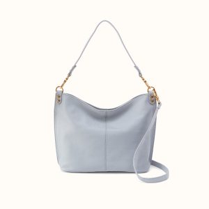 Pier Shoulder Bag In Pebbled Leather - Indigo Cloud