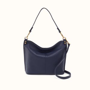 Pier Shoulder Bag In Pebbled Leather - Ink Navy