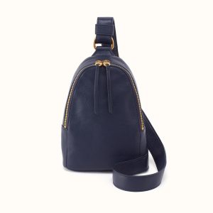 Fern Sling In Pebbled Leather - Ink Navy