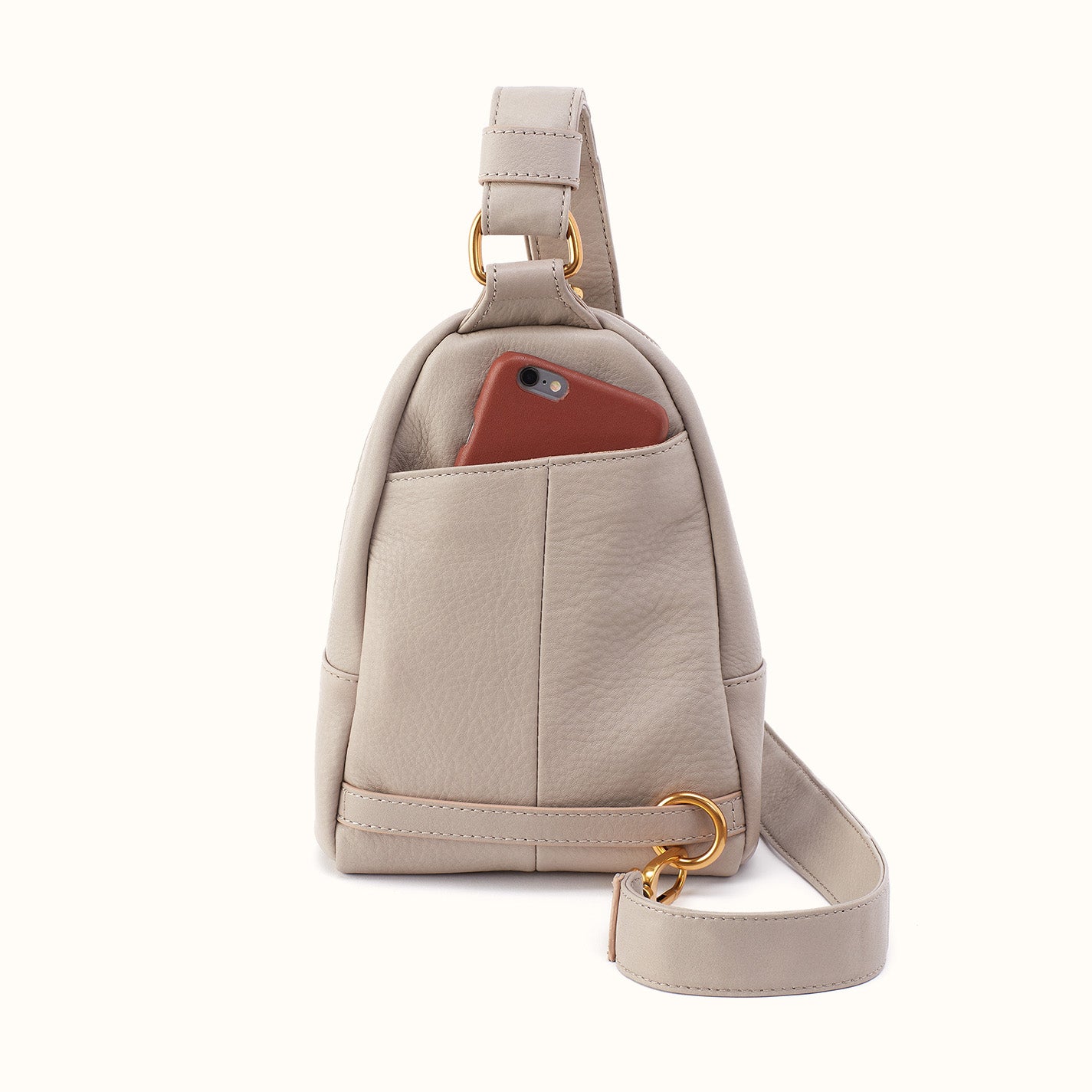 Fern Sling in Pebbled Leather - Taupe - Image 3