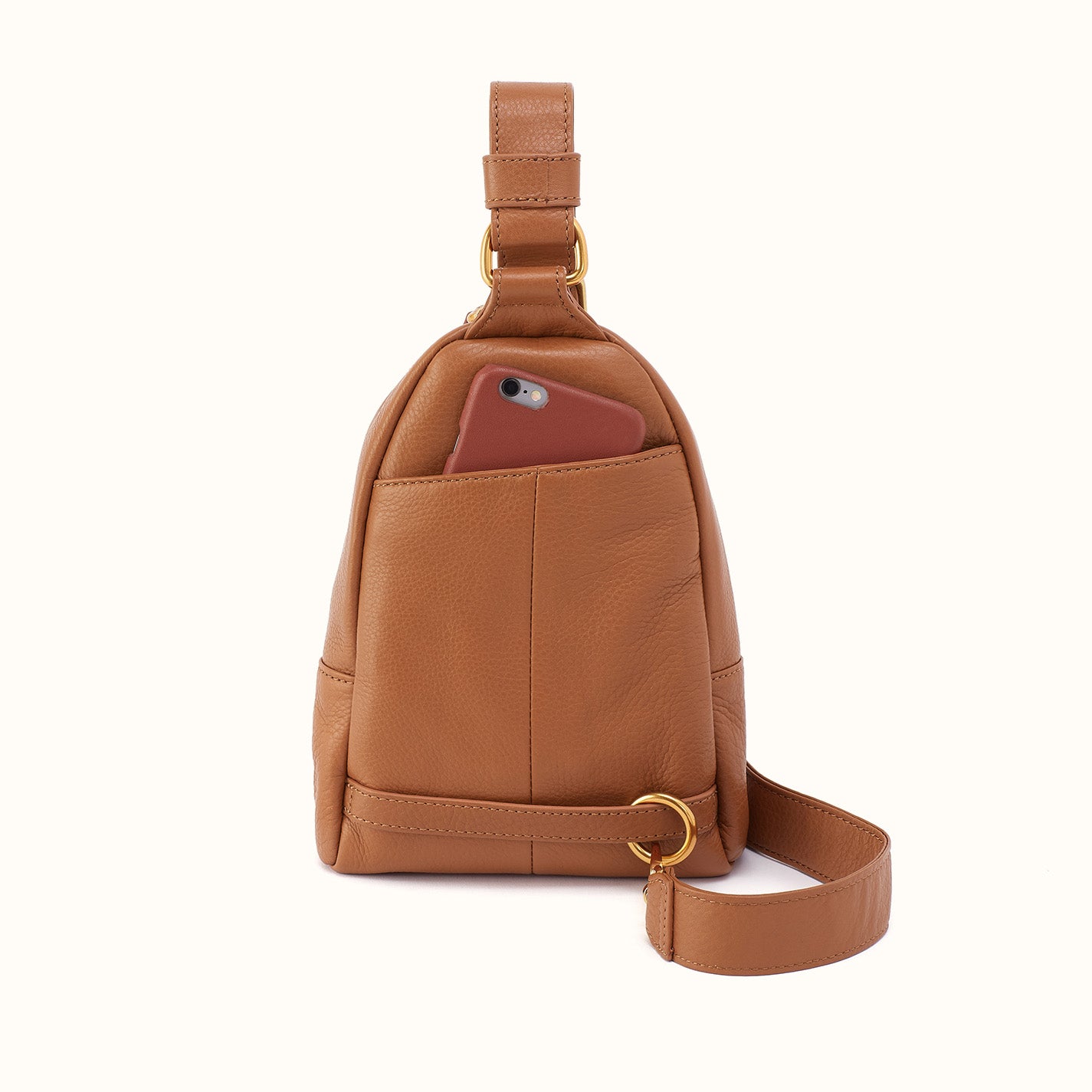 Fern Sling in Pebbled Leather - Warm Honey - Image 3