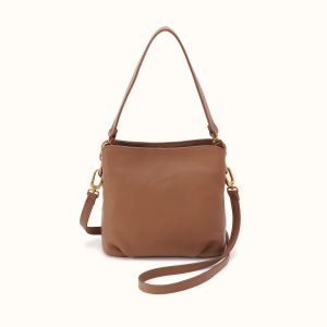 Starr Convertible Shoulder In Pebbled Leather - Timber Brown