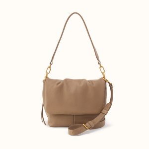 Harley Convertible Shoulder Bag in Pebbled Leather - Cedar Sagebrush