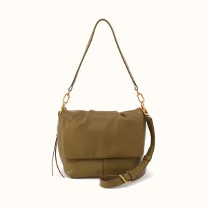 Harley Convertible Shoulder Bag In Pebbled Leather - Sunlit Sage
