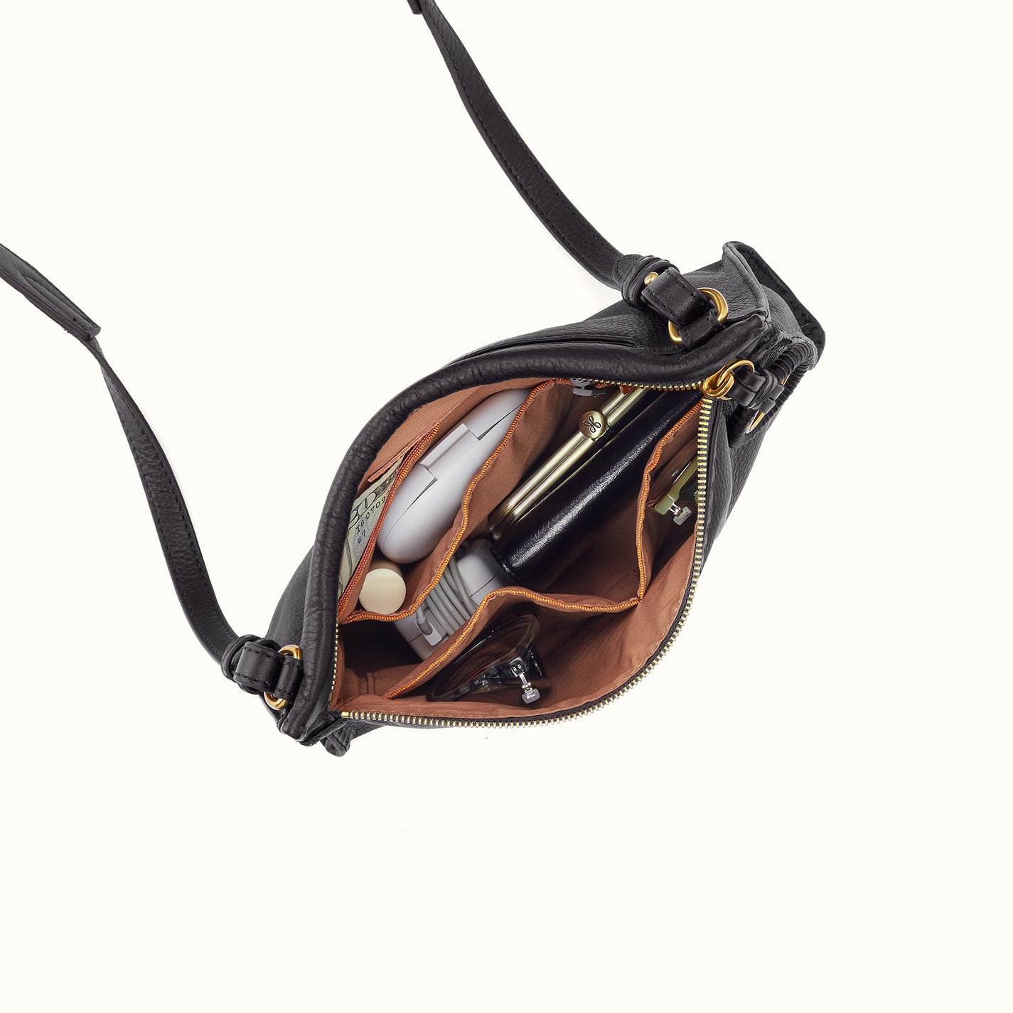 Austin Medium Crossbody In Pebbled Leather - Black - Image 2