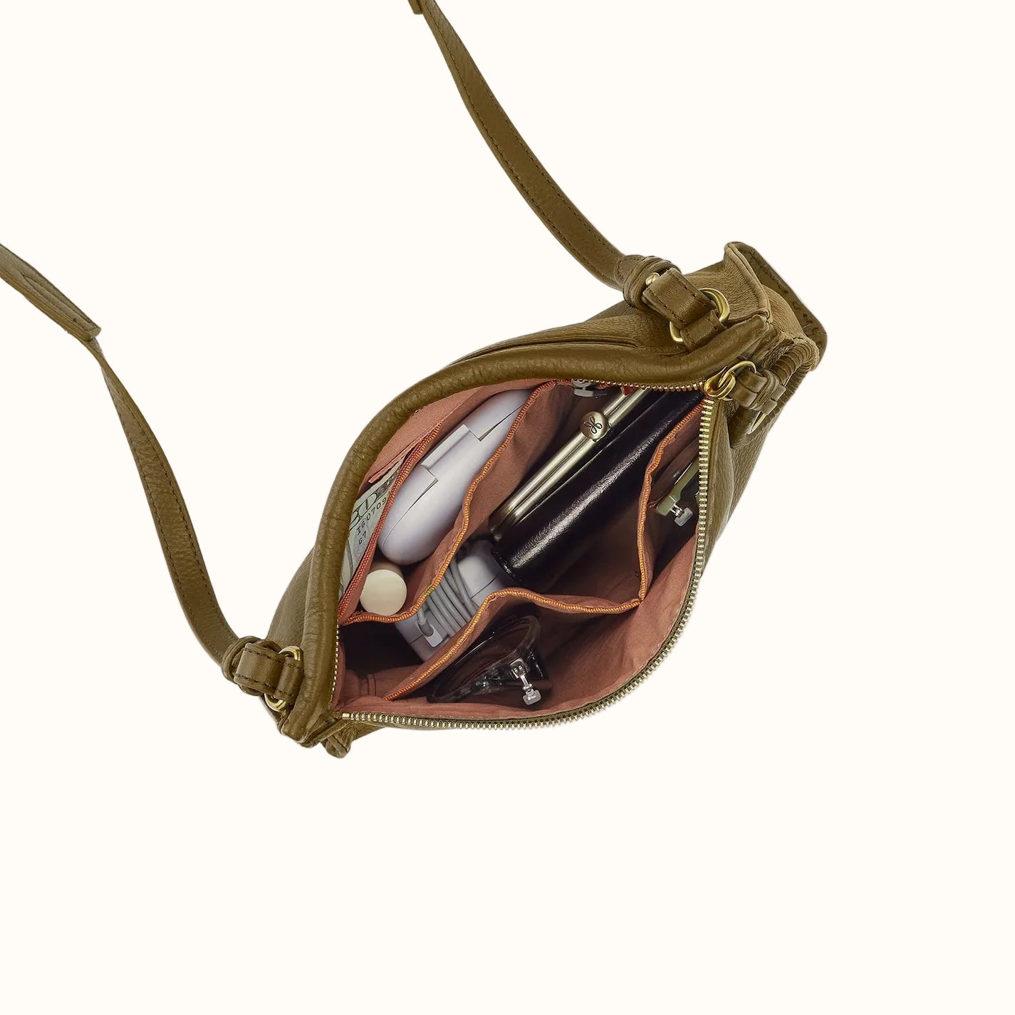 Austin Medium Crossbody In Pebbled Leather - Sunlit Sage - Image 3