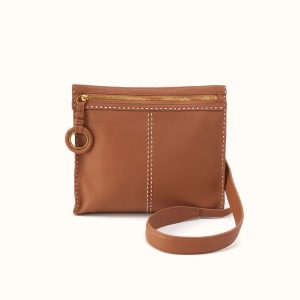Austin Medium Crossbody in Pebbled Leather - Warm Honey