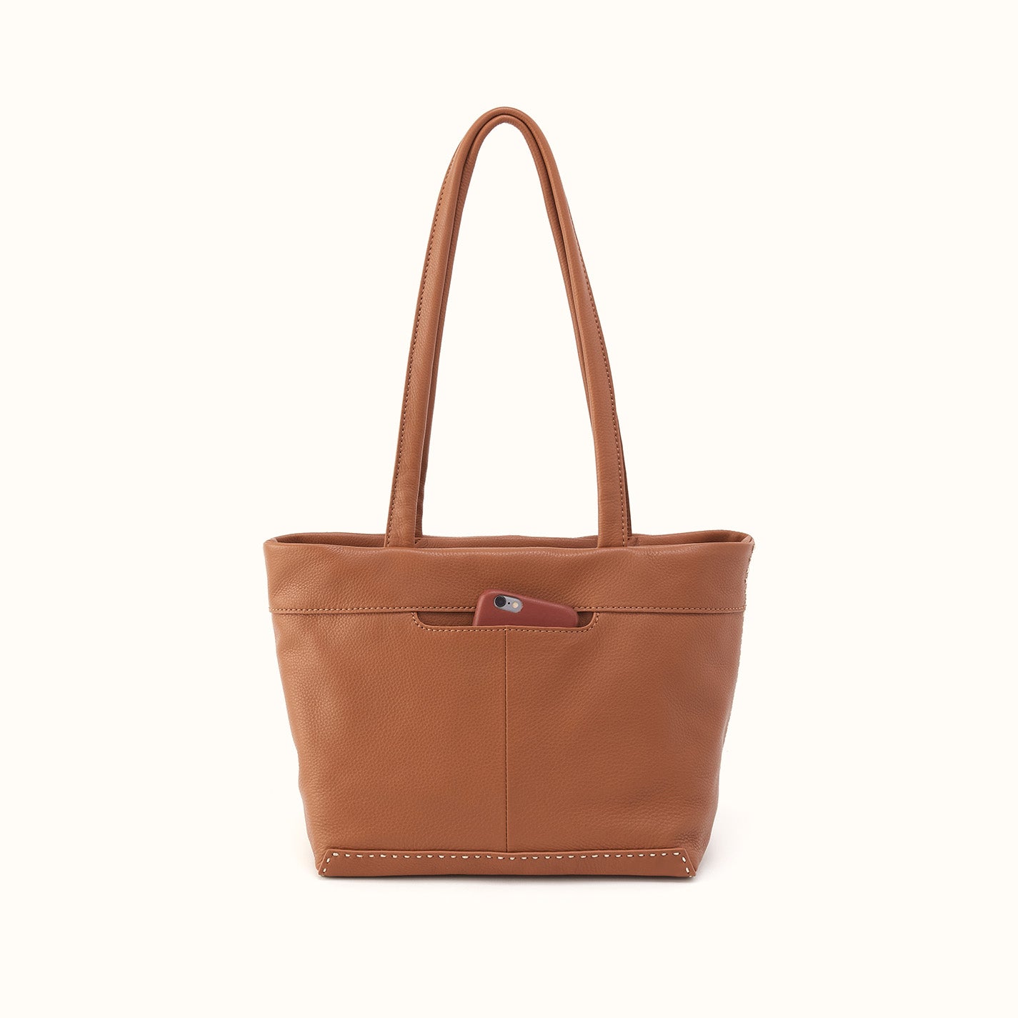 Austin Tote in Pebbled Leather - Warm Honey - Image 3