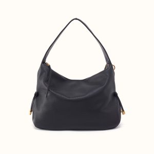 Kori Hobo In Pebbled Leather - Black