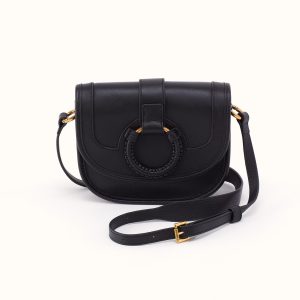 Kiva Small Crossbody In Pebbled Leather - Black