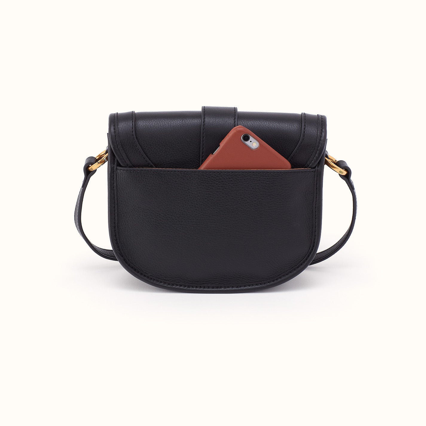 Kiva Small Crossbody In Pebbled Leather - Black - Image 3