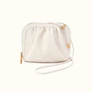 Isabelle Crossbody in Pebbled Leather - Coastal Cloud