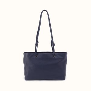 Studio Softie Tote In Pebbled Leather - Ink Navy