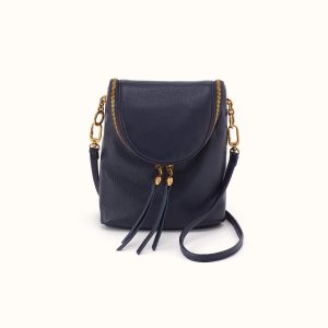 Fern Duo Crossbody In Pebbled Leather - Ink Navy