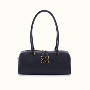 Sadie Satchel In Pebbled Leather - Black