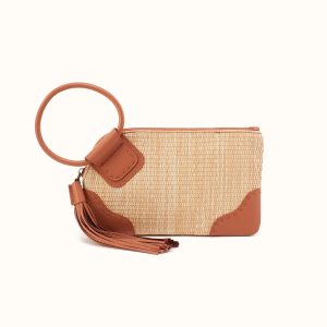 Sable Wristlet In Woven Straw - Natural Straw