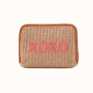 Beauty Cosmetic Pouch In Woven Straw - Meadow Woven Straw