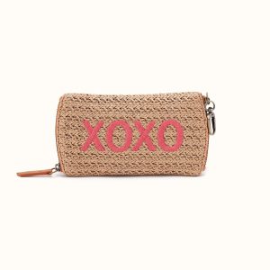 Spark Double Eyeglass Case In Woven Straw - Meadow Woven Straw