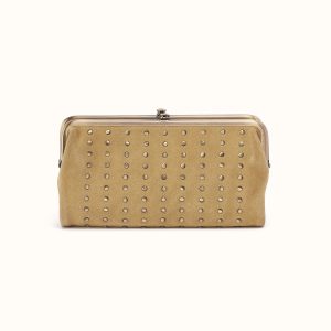 Lauren Clutch-Wallet In Suede Leather - Twilight Fern