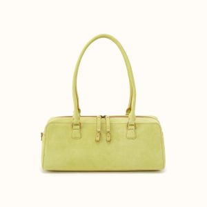 Sadie Satchel in Suede Leather - Limelight