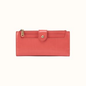 Dunn Continental Wallet In Polished Leather - Pink Mirage
