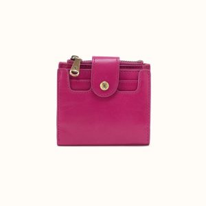 Dunn Mini Wallet in Polished Leather - Cactus Flower