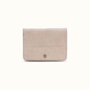Jill Bifold Wallet in Gloss Leather - Stone Gloss