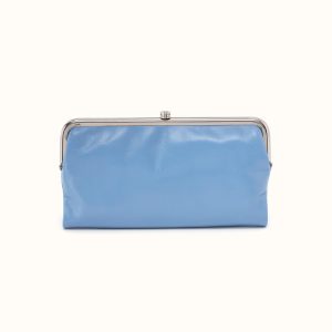 Lauren Clutch-Wallet In Polished Leather - Faded Denim