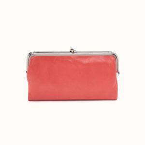 Lauren Clutch-Wallet In Polished Leather - Pink Mirage