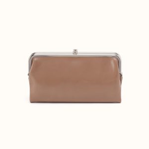 Lauren Clutch-Wallet In Polished Leather - Woodsmoke