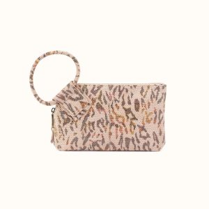 Sable Wristlet In Printed Leather - Summer Safari