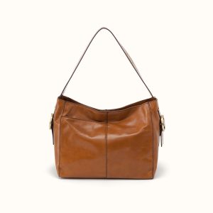 Render Shoulder Bag In Polished Leather - Truffle