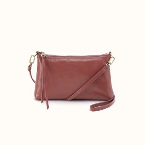 Darcy Crossbody In Polished Leather - Rosewood