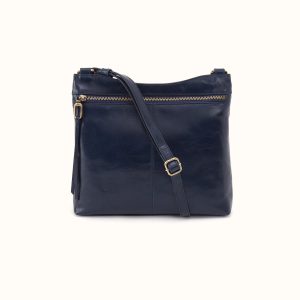 Cambel Crossbody In Polished Leather - Ink Navy