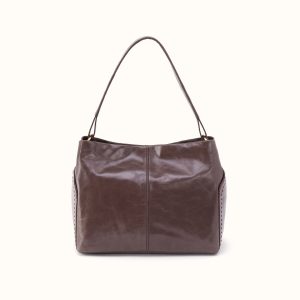 Seneca Shoulder Bag in Polished Leather - Hearthstone