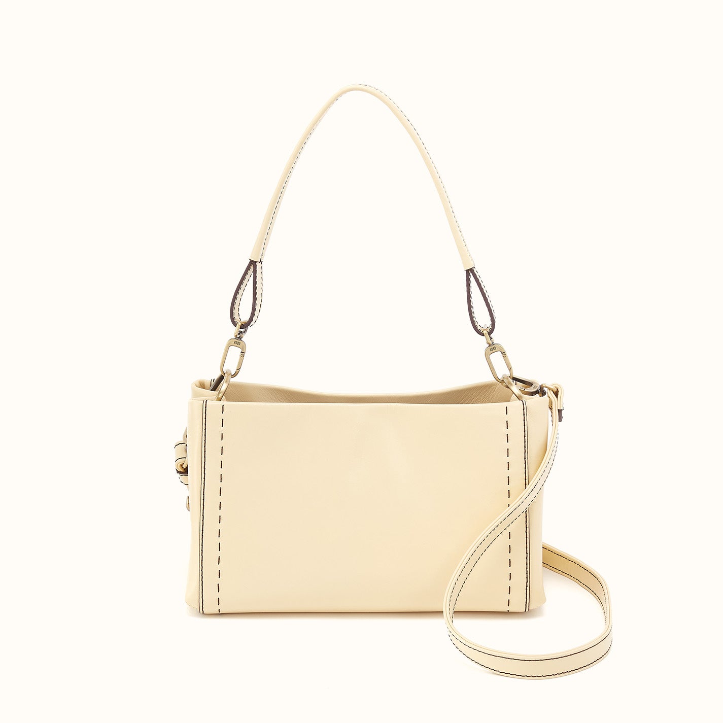 Seneca Shoulder Crossbody in Polished Leather - Butter Yellow