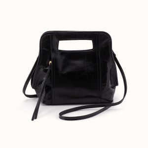 Ace Crossbody In Polished Leather - Black