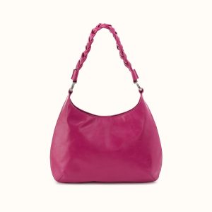 Madison Shoulder Bag in Polished Leather - Cactus Flower