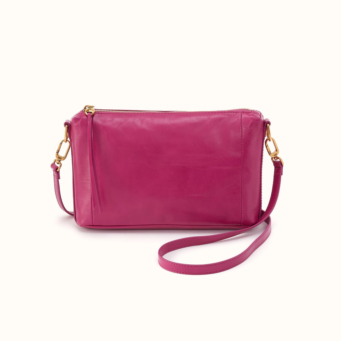 Darcy Carry-All Crossbody in Polished Leather - Cactus Flower
