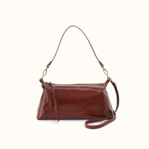 Darcy Shoulder In Polished Leather - Harvest Root