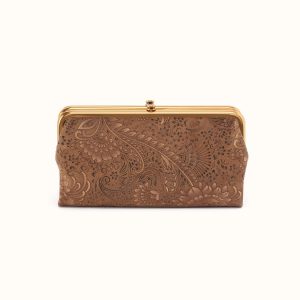 Lauren Clutch-Wallet In Printed Leather - Mink Folklore