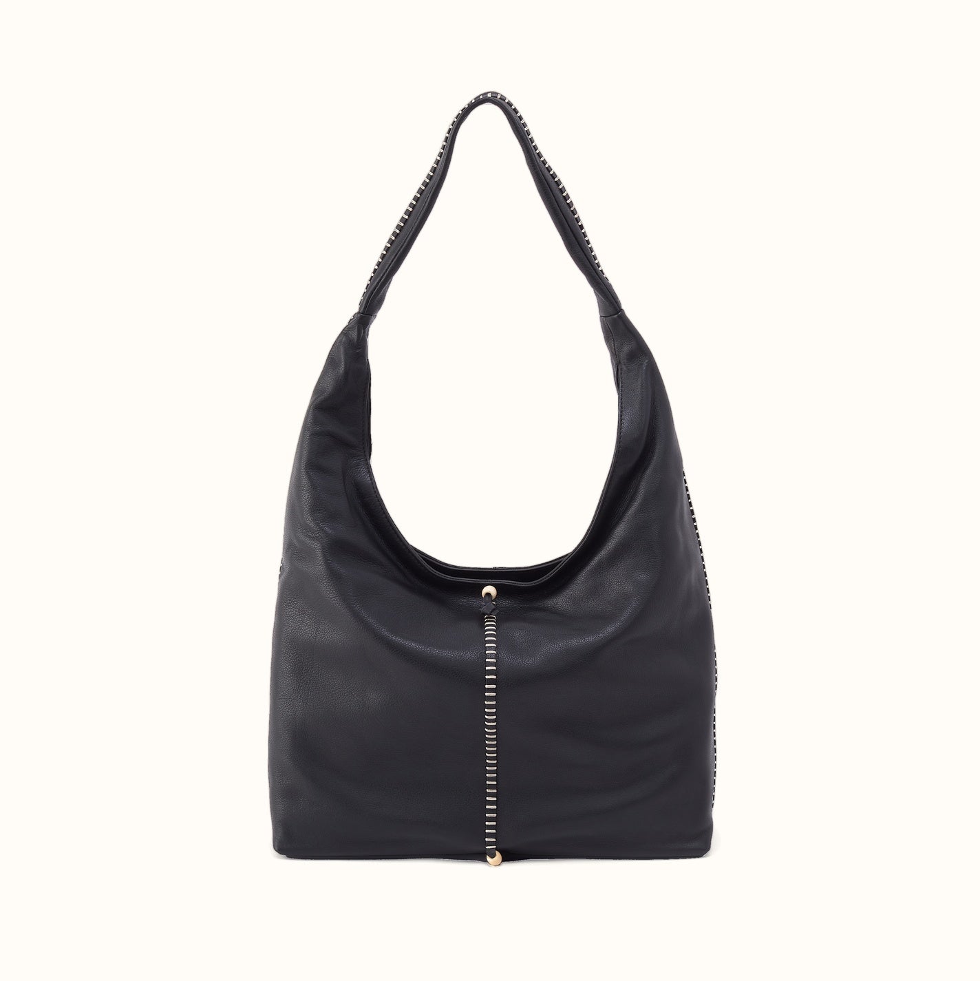 La Jolla Hobo In Cloud Leather - Black