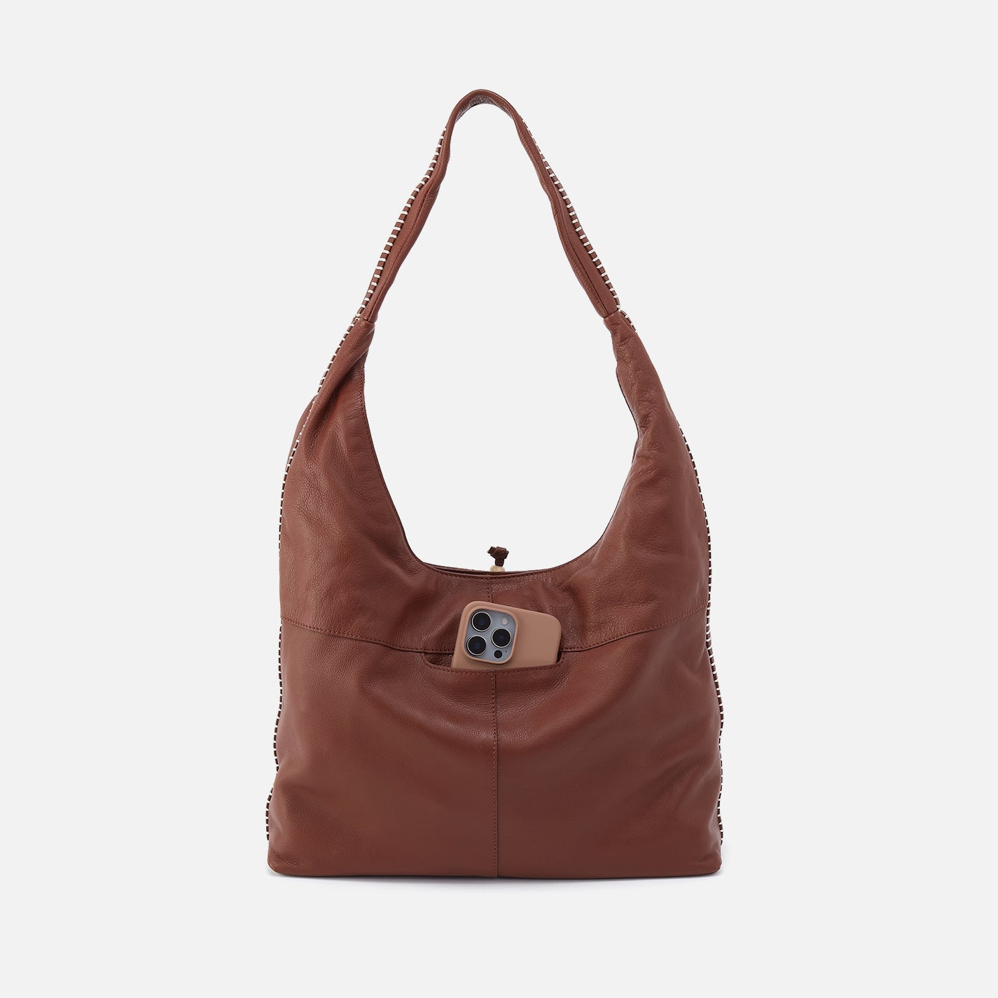 La Jolla Hobo In Cloud Leather - Cocoa Bean - Image 3