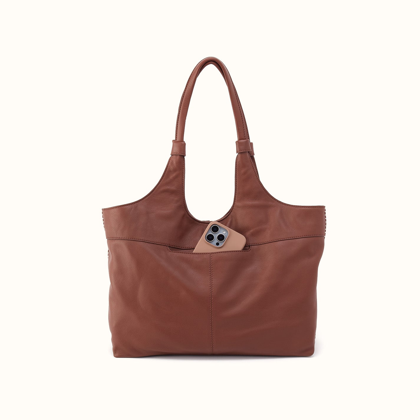 La Jolla Tote In Cloud Leather - Cocoa Bean - Image 3