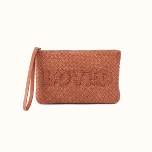 Woven Loved Pouch in Washed Leather - Harvest Wheat