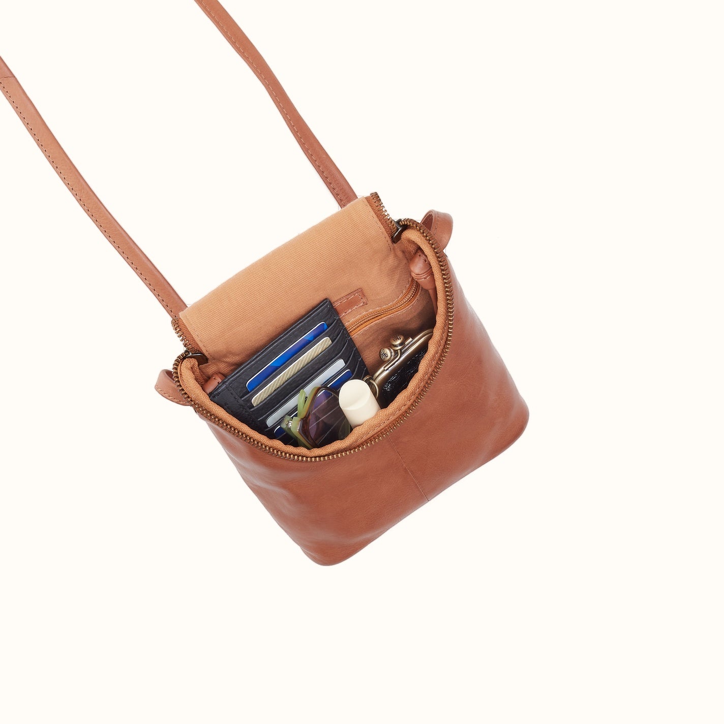 Fern Crossbody In Washed Leather - Harvest Wheat - Image 2