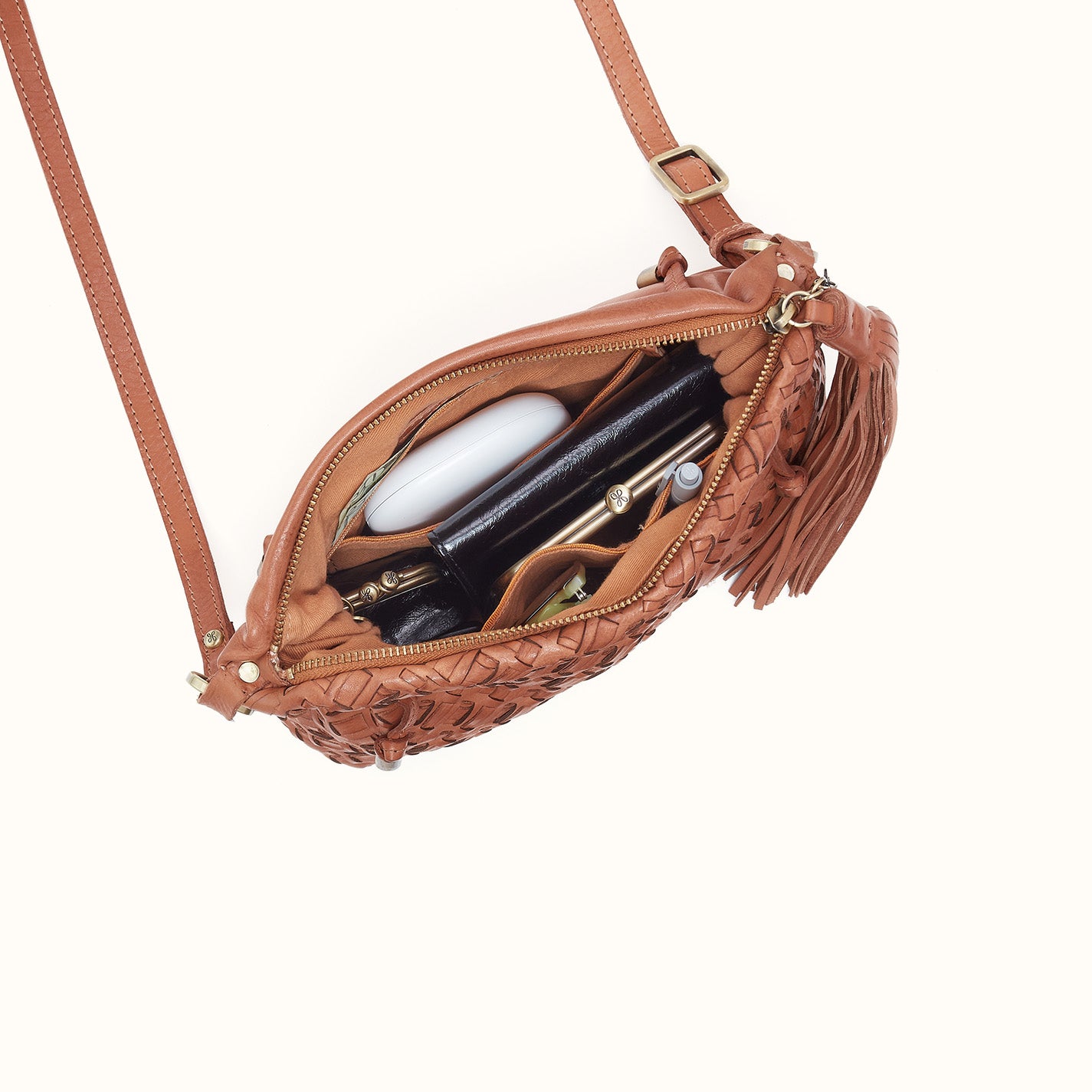 Kori Crossbody Shoulder In Washed Leather - Harvest Wheat - Image 2